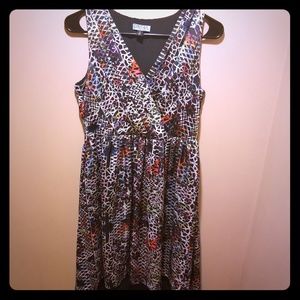 Cynthia Rowley black dress with colorful designs